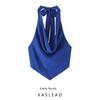 Kaslead New Women Clothes Western Style Bowknot Decoration Hanging Neck Collar Top 4661062 430
