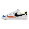 Кроссовки Blazer Low '77 GS для детей старшего возраста Lifestyle Белый Черный Синий Сигнал Оранжевый DV1747-101