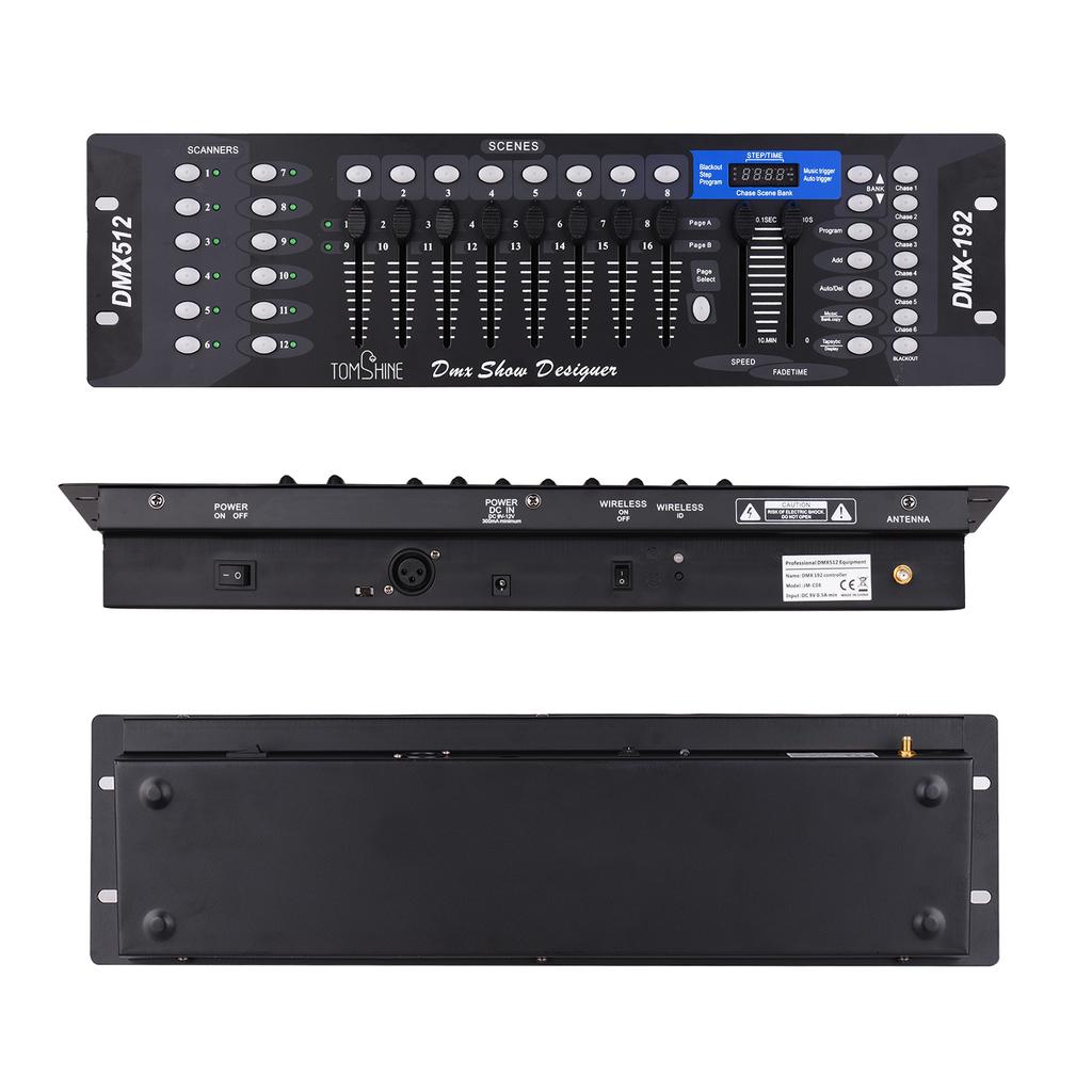 Беспроводной световой контроллер DMX512, консольная панель, 2,4G ISM 192CH, функция программирования, активация звука