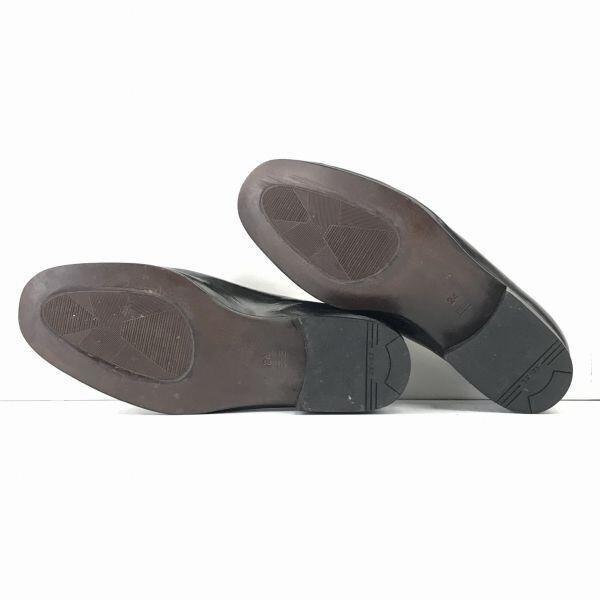 Сделано в Японии LIGHTLY STEP Кожаные лоферы с монеткой 24.0 Женские Черные Деловая обувь(ИСПОЛЬЗОВАЛ)