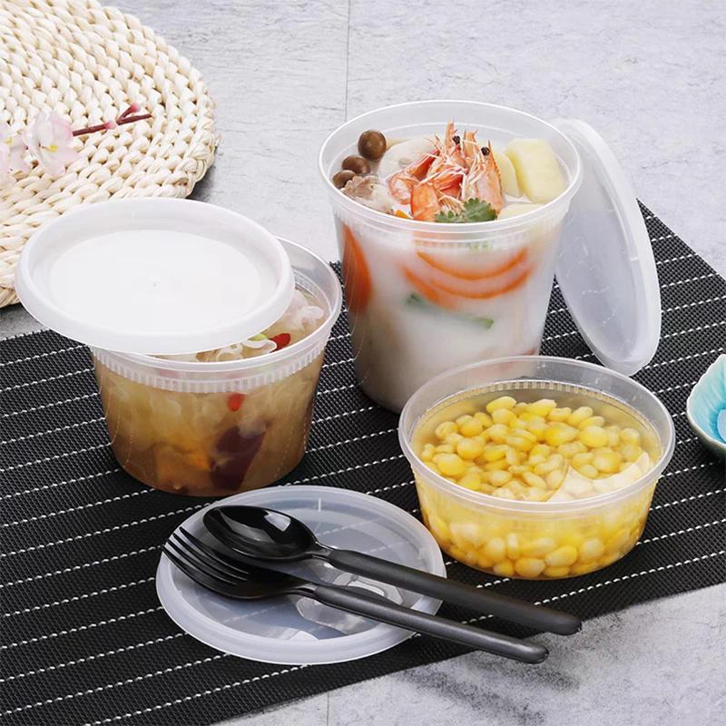 10 covered food storage boxes, microwave safe, meal preparation, ready to eat takeout food packaging containers