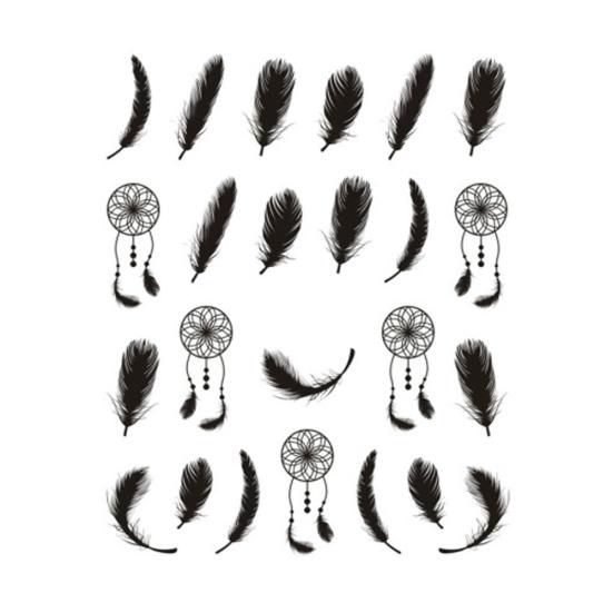 Цветочные перья простой рисунок женские наклейки для ногтей наклейка DIY маникюрные инструменты