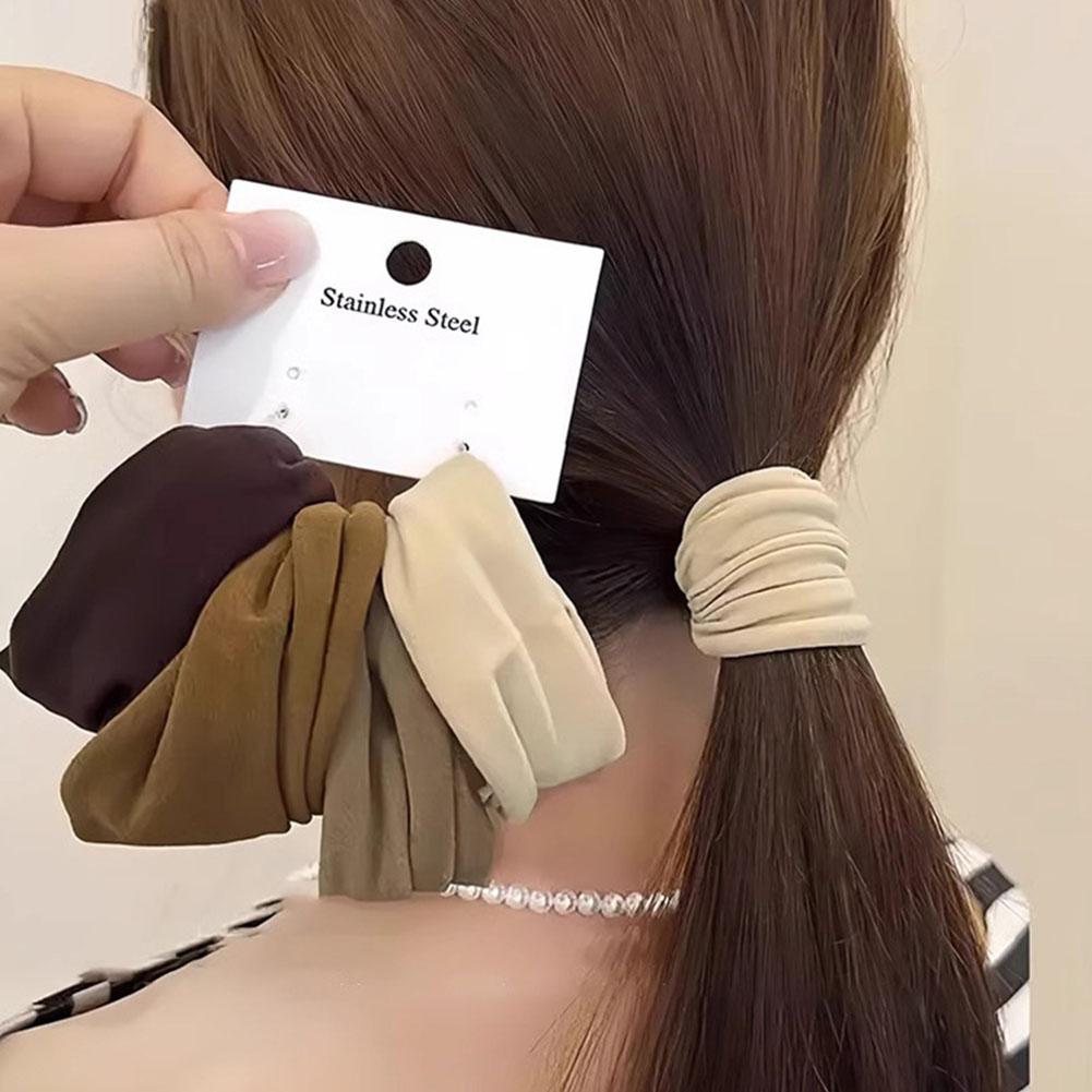 Высокая эластичность Бесшовный Очень широкий Маска Мышечная Повязка Завязка Веревка для волос Женская Высокий Хвост F0D2