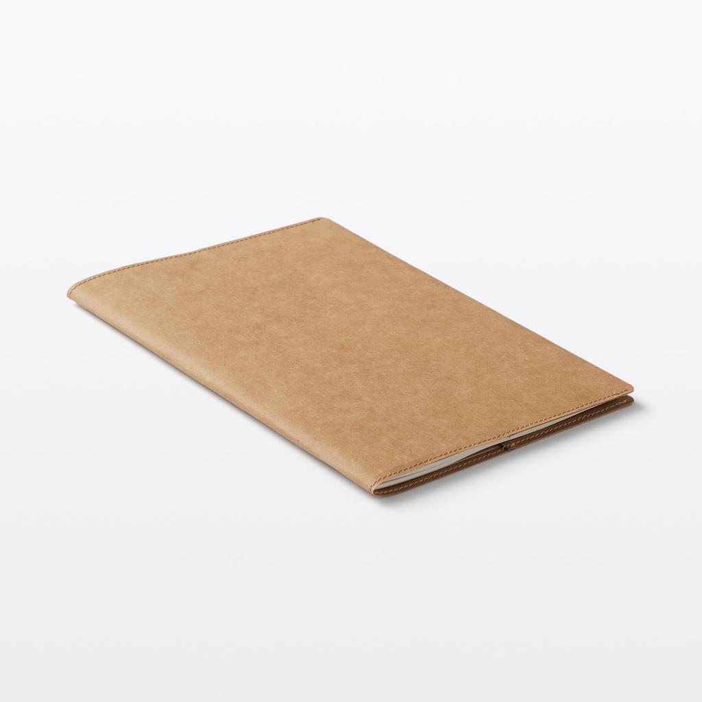 MUJI Обложка для тетради A5 с джинсовой этикеткой, коричневая 83482961