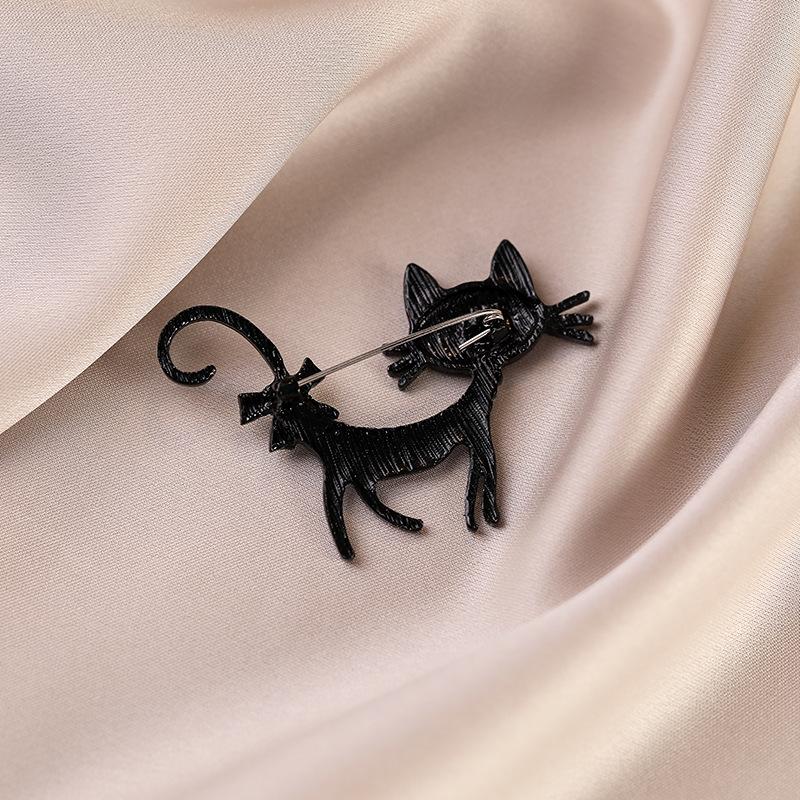 Colorful Oil-dripping Cat High-end Brooch, Elegant and Light Luxury Cartoon Animal Brooch for Women
