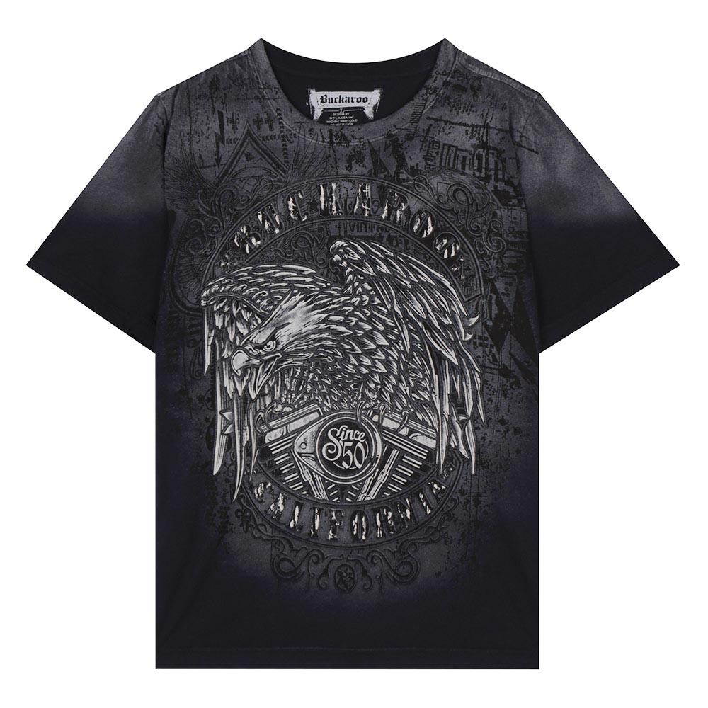BUCKAROO Single Vintage Eagle Artwork Short Sleeve T-Shirt Black
