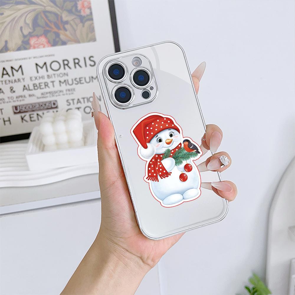 Чехлы для телефонов Ae120 Merry Christmas Santa design из гальванизированного стекла для Samsung S25 Ultra iPhone 11 16 Pro Xiaomi Redmi, полная защита объектива, задняя крышка