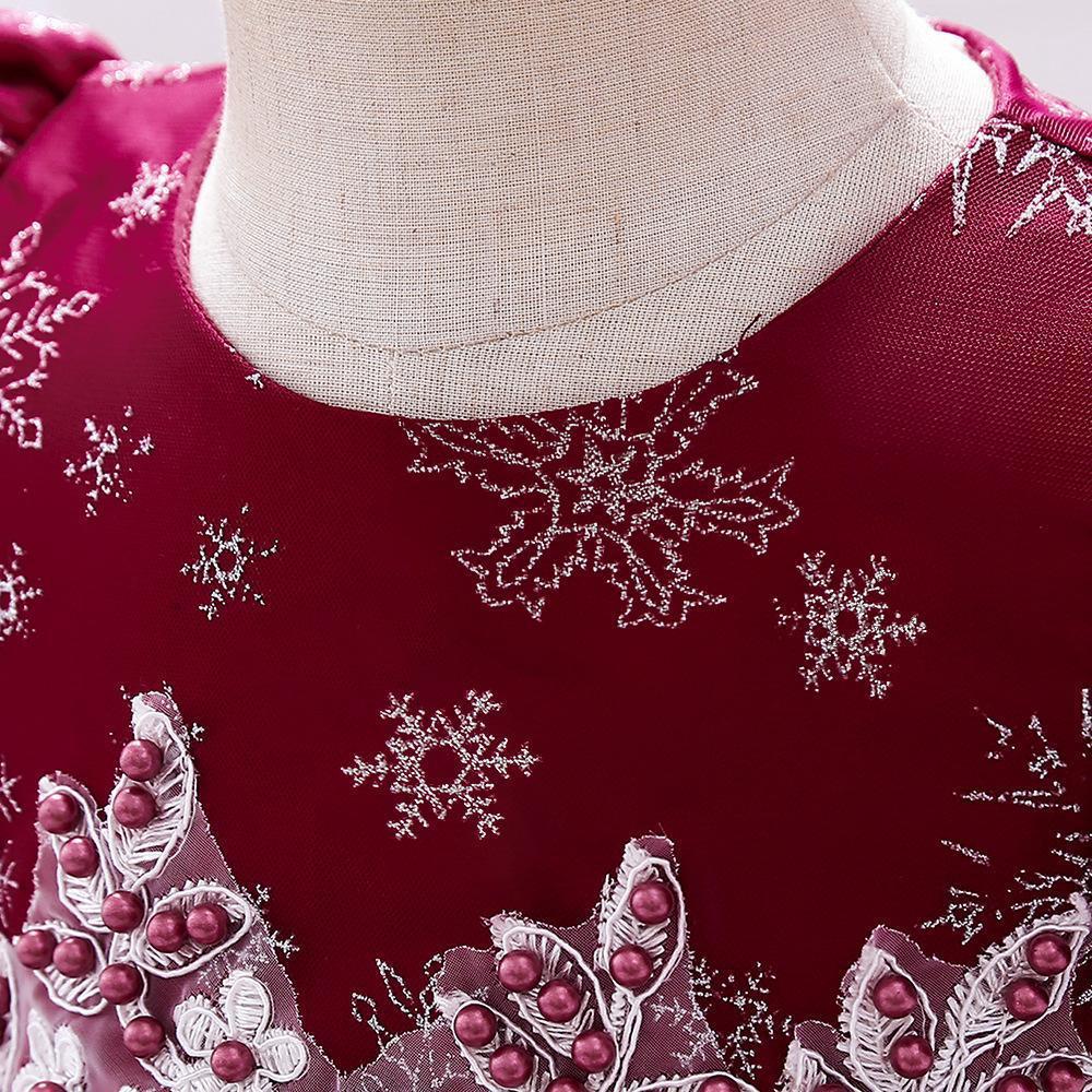 Платье-пачка принцессы для девочек с вышивкой, детское платье-пачка с цветами на свадьбу, Рождество, вечеринку, элегантное детское платье для подростков