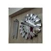 3d Piano Model Lambiri Side Decor Silver Mirrored Turkish Number 3l Wall Clock