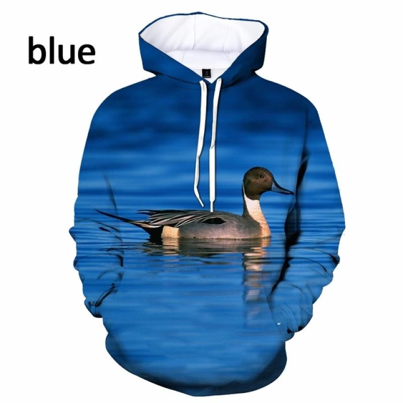 Fashion Men Hoodie 3D Printed Duck Hunting Men's and Women's Casual Long Sleeve Hoodies Sweatshirt Top Streetwear Spring Autumn