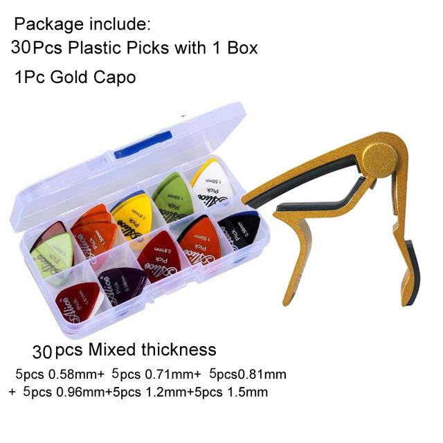 Набор инструментов для гитары Каподастр для гитары / Медиаторы / Тюнер / Накладки на пальцы Запчасти Аксессуары GYH