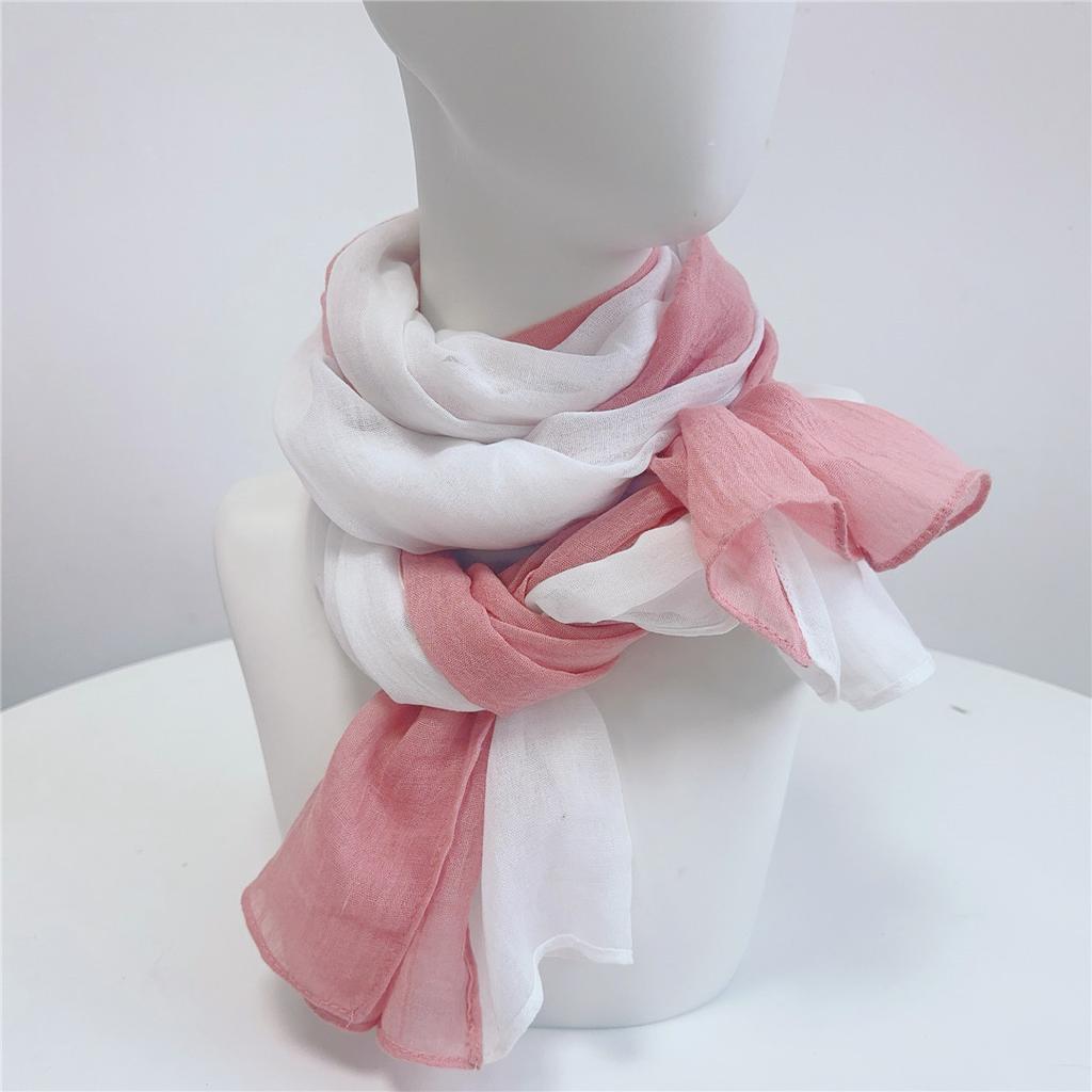 New Linen And Cotton Scarf Long Color Patch Scarf Shawl Autumn Winter Warm Artistic Woman Scarf 79x190cm