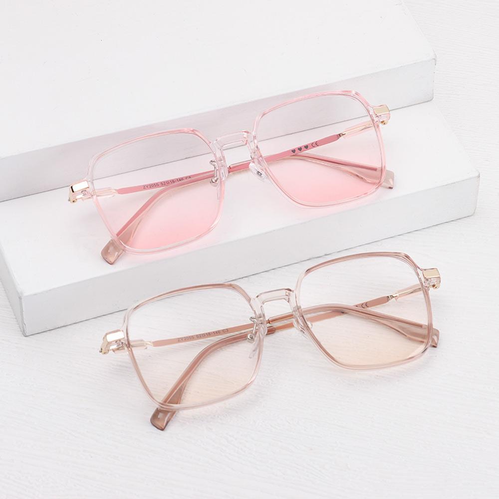 Trending Square UV Protection Clear Frame Sunglasses Oversized Sunglasses Shades Ladies Sun Glasses