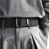New Men's Double Row Needle Buckle Woven Belt Women's Belt Leisure Sports Outdoor Work Belt with Cargo Pants Jeans Belt