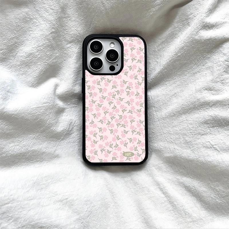 Полный экран розовый цветок для чехла мобильного телефона iPhone17pro 15/16 матовый PC13 свежий 12 девушек 14 комплектов