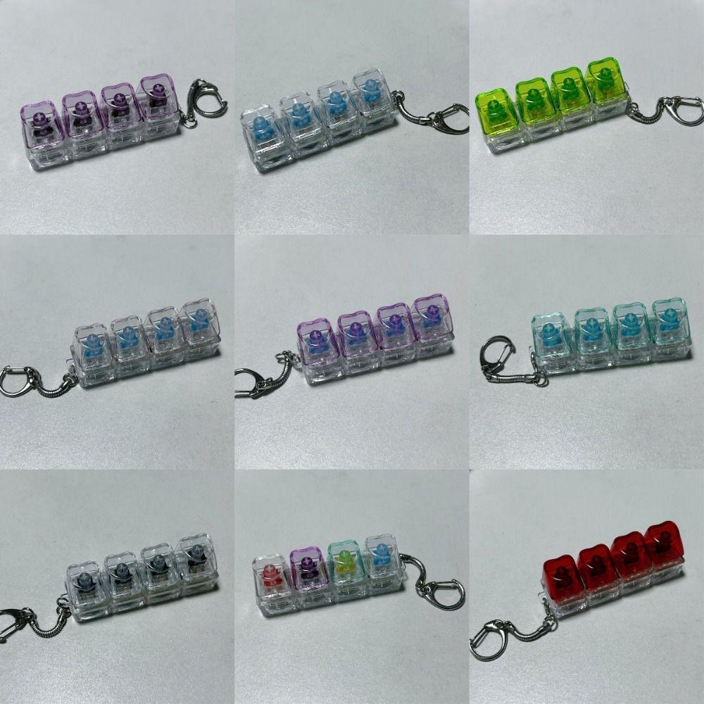4Keys Keycap Pinch Toy Relief Stress Button Clicker Toy Relaxing Pinch Toy