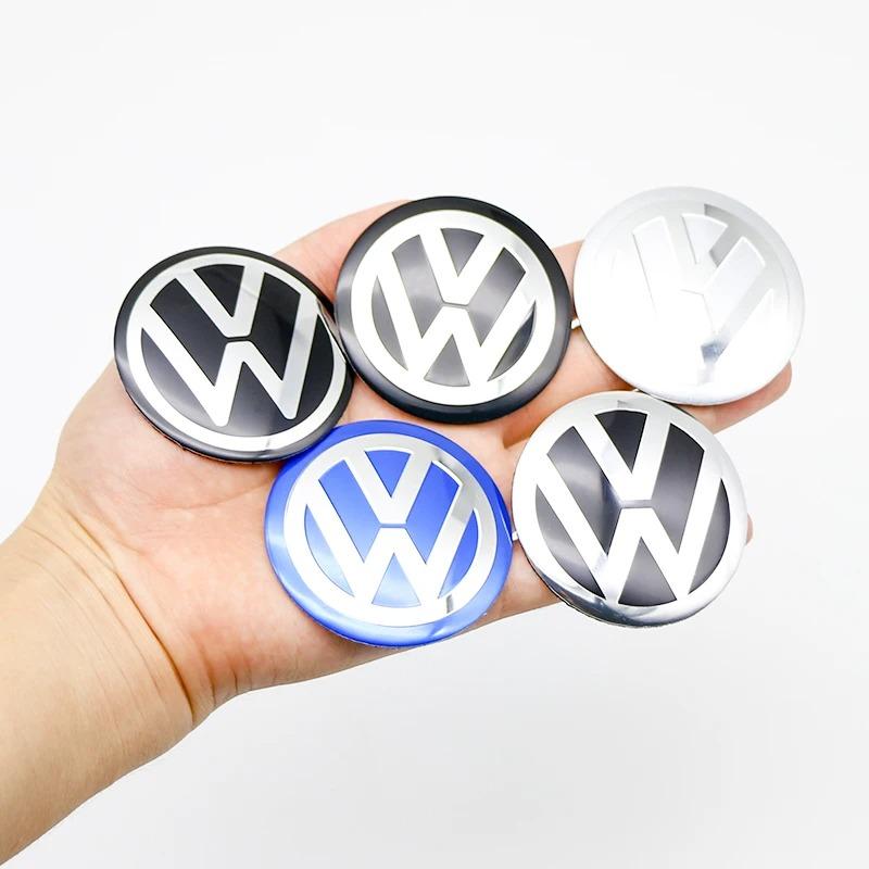 VW 4PCS Car Wheel Center Hub Cap Logo Sticker Emblem Badge Cover For VW Volkswagen Polo Golf Passat Tiguan Jetta Touareg Magotan EQ1