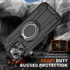 For iPhone 16 Pro Max Case Compatible with MagSafe Rotating Ring Kickstand PC+TPU Shockproof Phone Cover
