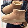 6109-1 Genuine Leather Wool Sheep Winter Thick Warm Boots 4cm Thick Bottom Multi Functional Low Cut Snow Boots