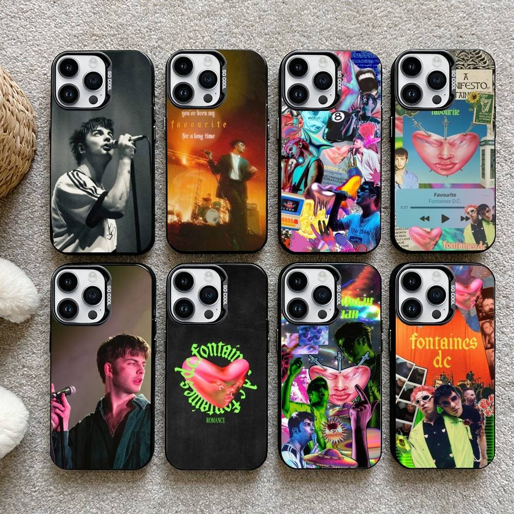 F-Fontaines DC Romance Phone Case For iPhone 16,15,14,13,12,17,Pro,MAX Black Matte Shockproof Cover