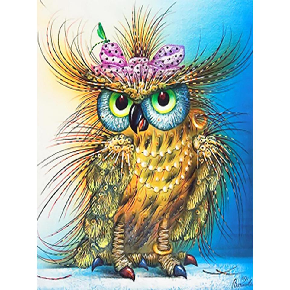 5D DIY алмазная живопись животное Сова горный хрусталь картина полная алмазная вышивка мозаика ремесло вышивка крестиком подарок комплект для украшения дома