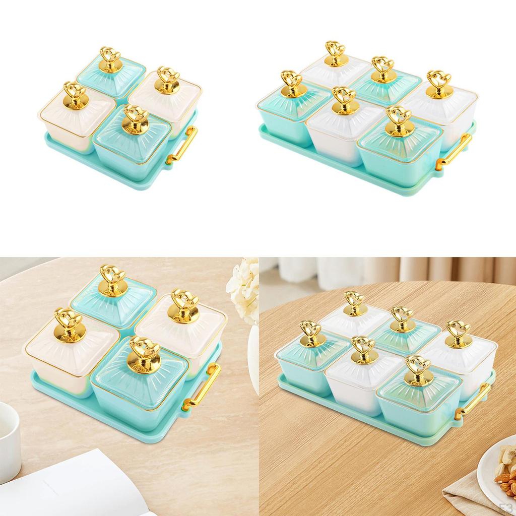 Тарелка для закусок, разделенная на порционные миски для закусок, свадебный декор, многоцелевой поднос для орехов и конфет