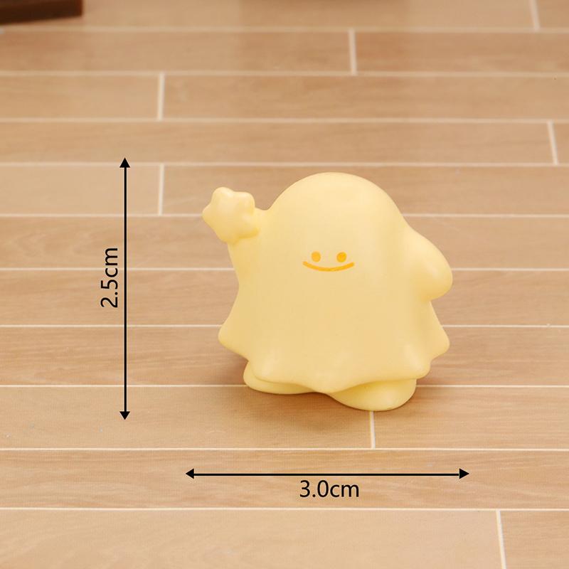 Милый мультфильм Мини Хэллоуин Красочные призрак Миниатюрные фигурки Настольный автомобиль Микро Пейзаж Украшения для дома Украшения Аксессуары