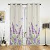 Bedroom Kitchen Curtain Watercolor Lavender Flower Butterfly Retro Window Curtains Curtains for Living Room Decorative Items