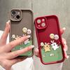 For Huawei P50 Pro P40 Lite Honor 8X 9X X9 Tecno Spark Go Infinix Smart 8 Vivo V29 V30 Y02 Y16 Soft Silicone Square Cartoon Dogs Balloon Phone Case