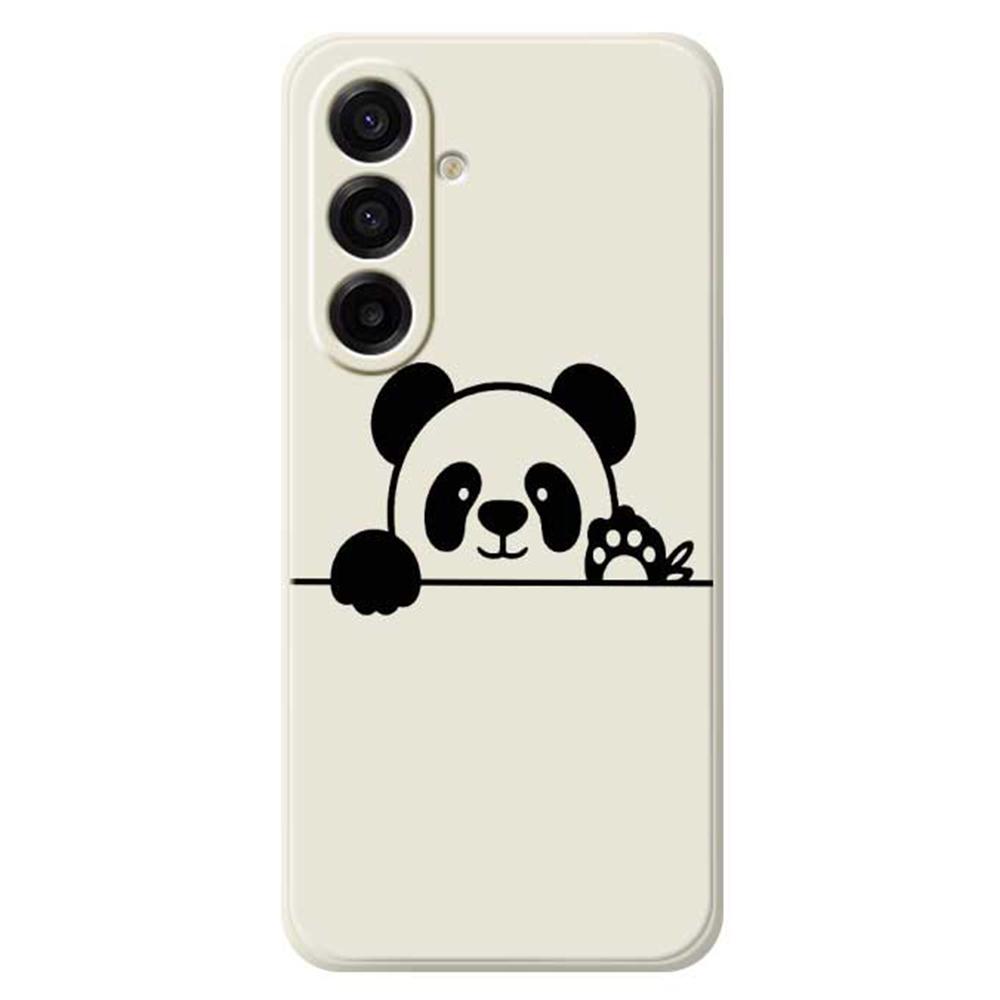 For Samsung Galaxy A17 5G Case Panda Head Pattern Printing Straight Edge TPU Phone Back Cover