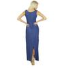 Bimba Women Blue Long Maxi Dress Bohemian Casual Clothing Summer Gown