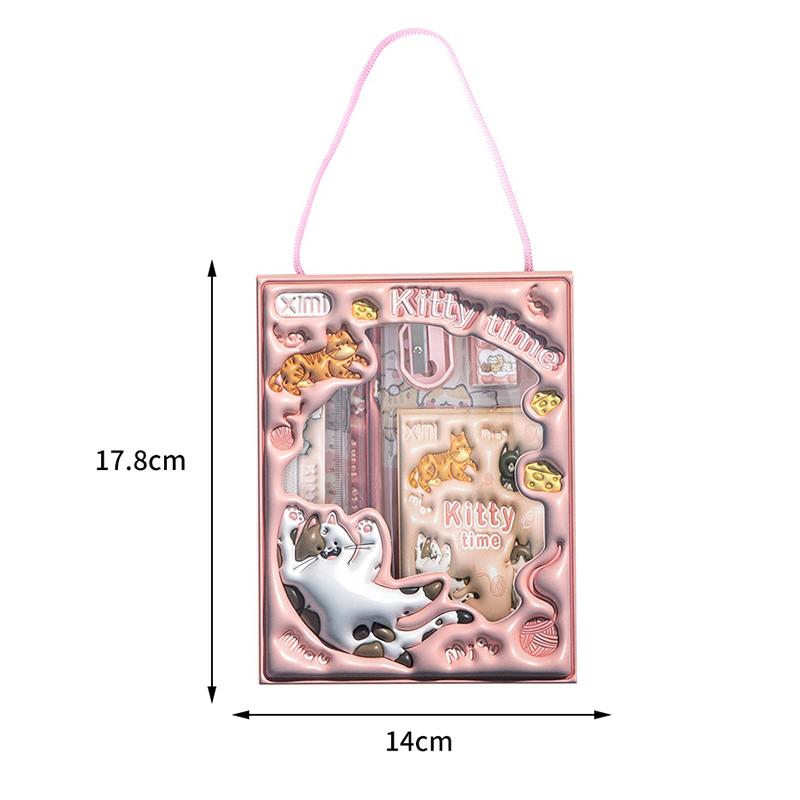 6 в 1 набор канцелярских принадлежностей 3D мультфильм портативный набор канцелярских принадлежностей детская обучающая подарочная коробка обучающие канцелярские принадлежности для студентов учебные принадлежности