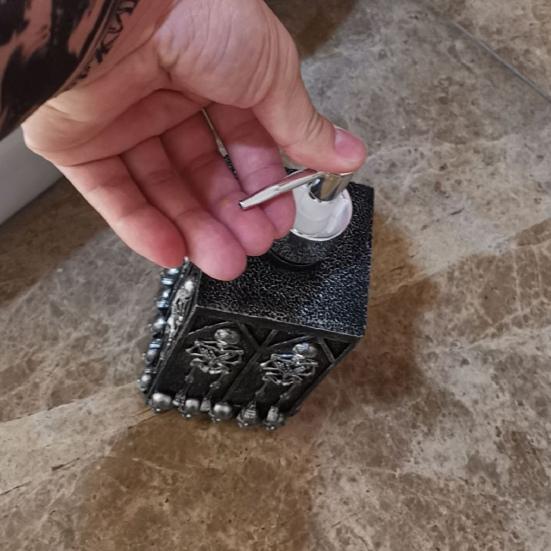 460 мл Дозирующий флакон с рисунком черепа квадратный лосьон эфирные масла мыло диспенсер 3D