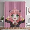 Shades Spy X Family Window Curtain for Room 2 Panel Blackout Curtains Tulle for Bedroom Halloween Decoration Partition Living