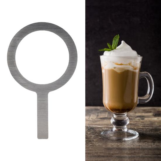 Кольцо для чашки для выпечки из нержавеющей стали с термостойкой деревянной ручкой, крышка чашки чая с молоком, прокладка для десертного пузырькового чая, жареное молоко, изготовление своими руками