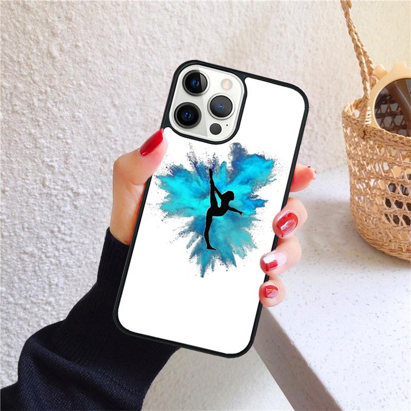 Чехол для телефона Силуэт Гимнастки для iPhone 17 Air 16 Coque 15 14 12 13 PLUS 11 PRO MAX Задняя Крышка Fundas Shell