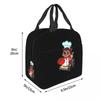 Cute Overcooked Wheelchair Raccoon Chef Gift Insulated Lunch Bag for Kids School Cooler Thermal Food Box Tote Portable