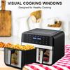 Аэрофритюрницы Двухзонные Аэрофритюрницы с Окном 9 л Вместимость Двойные Аэрофритюрницы 2 Ящика Сенсорный Экран Функция Умного Таймера (EU Plug)
