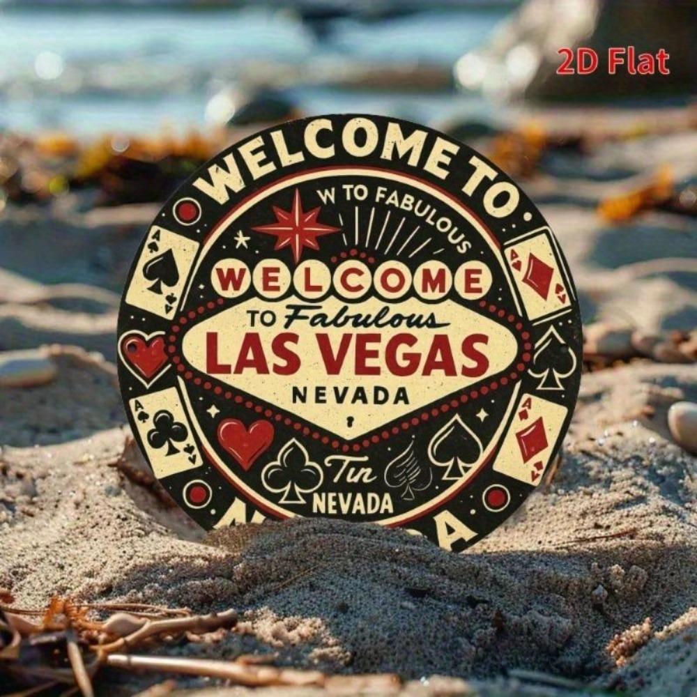 Las Vegas Neon Sign Vintage Metal Wall Art Home Decor Retro Cafe Bar Party