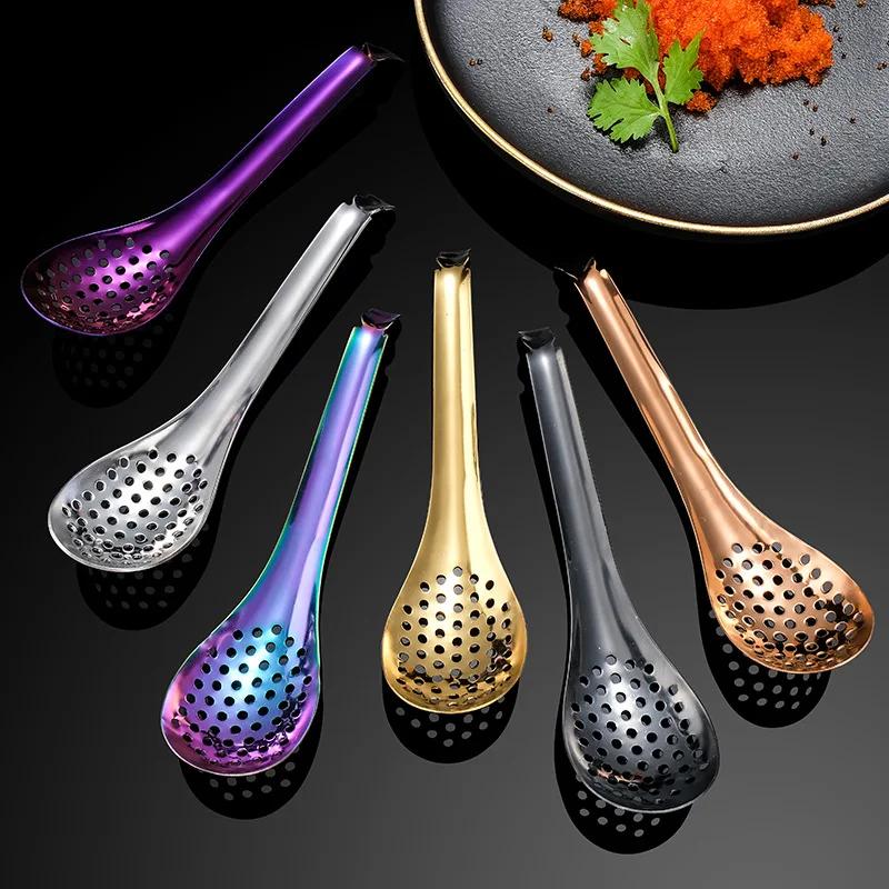 Ложка для сферификации из нержавеющей стали Molecular Mixologist Slotted Bar Spoon Кухонные принадлежности