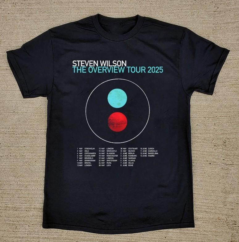 Steven Wilson The Overview Tour 2025 T Shirt Black All Size Unisex T-Shirt