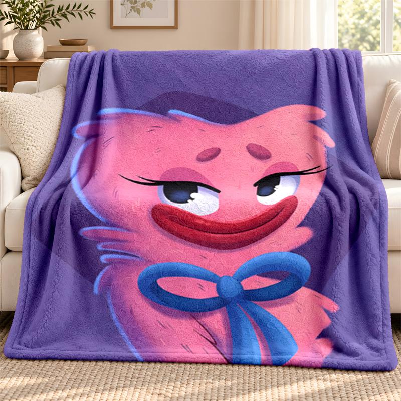 Poppy Playtime blanket Flannel Blanket Soft Cozy Plush Throw for Sofa Bed Lightweight Home Decoration Outdoor camping