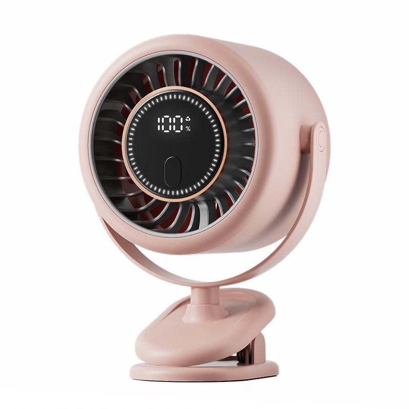 High-Power Wall-Mountable Desktop Fan with Type-C Charging & Digital Display