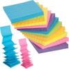 Yexiya 12 Pads Pop up 3x3 Refill Pop up Sticky Notes with Lined Bright Colors Self Stick Post for Office Shool Home