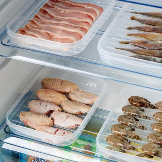 Прозрачный ящик для хранения продуктов с крышкой, полипропиленовый органайзер для морепродуктов, рыбы, холодильника, кухонные принадлежности
