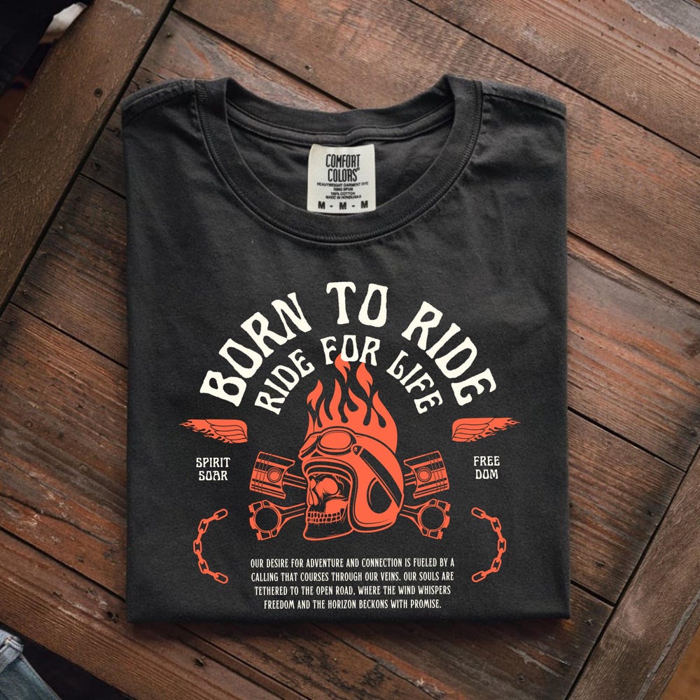 Born To Ride Ride for Life Shirt, Motorcycle shirt, Motorcycle Lover Shirt , Motorcycle Gift, Motorcycle Biker Gift