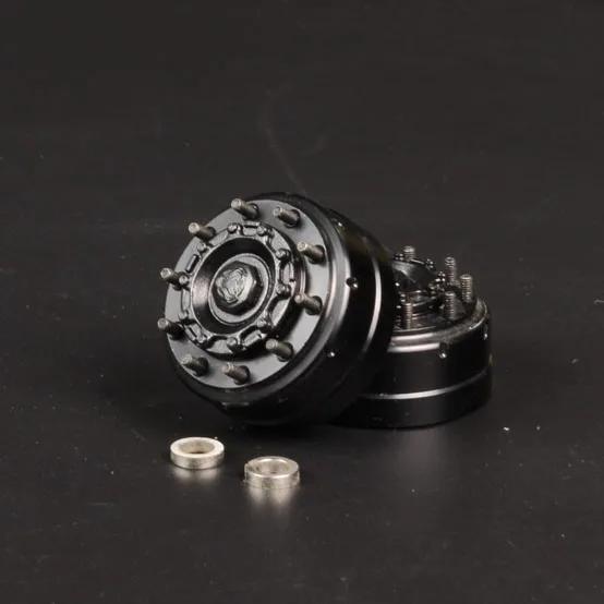 1 Pair Metal Front/rear Hub Wheel Spindle Head Brake Drum for 1/14 Tamiya RC Truck For scania 770S For man