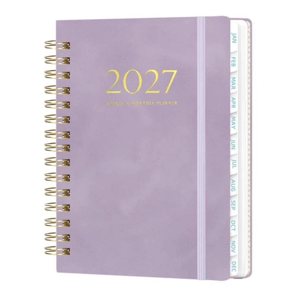 Tab Divided 2027 Weekly Planner Thick Pages Spiral Planner Schedule Notebook Yearly Planning