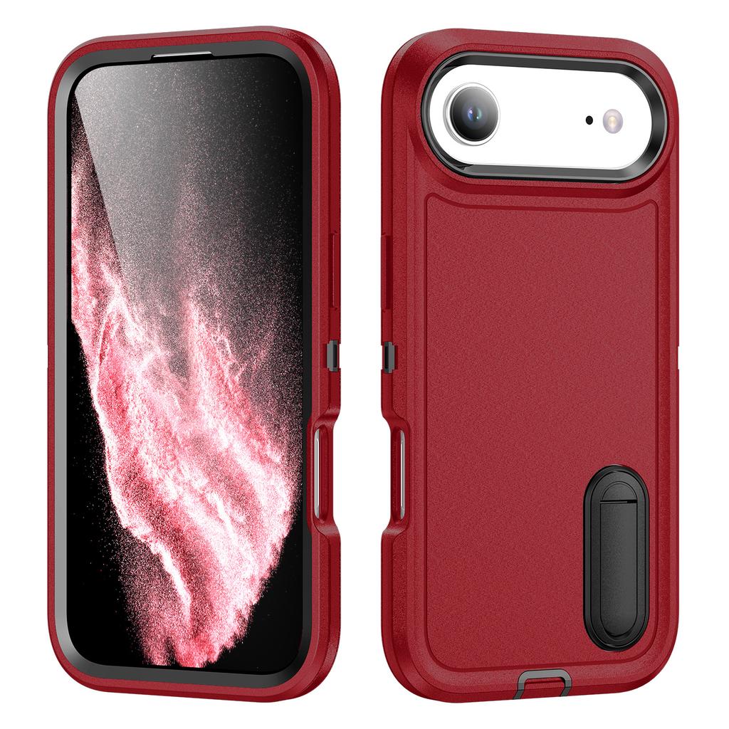 For iPhone Air Case Case Kickstand Phone Cover PC + Silicone + EVA 3-in-1 Design