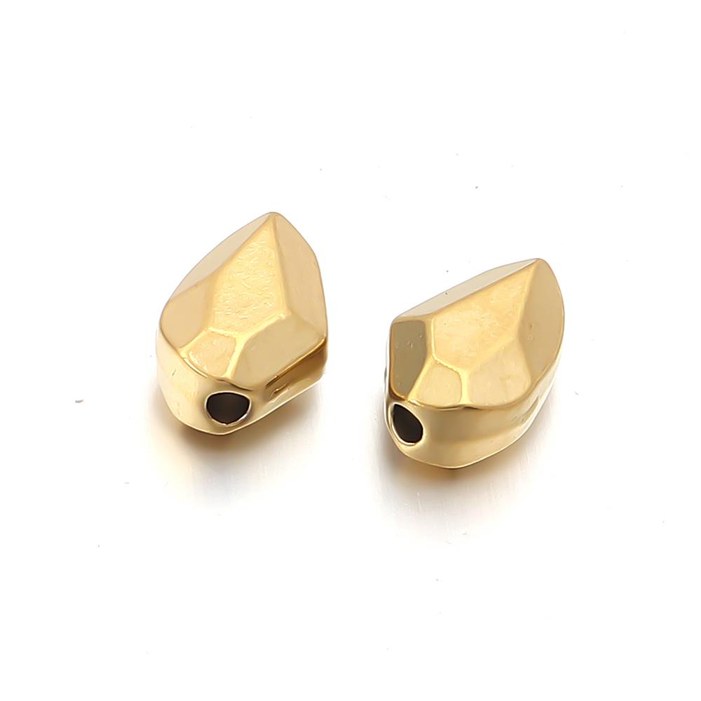 5-10pcs/lot Stainless Steel Spacer Beads Irregular Shape Big Hole Loose Bead For DIY Charms Bracelet Necklace Making Accessories